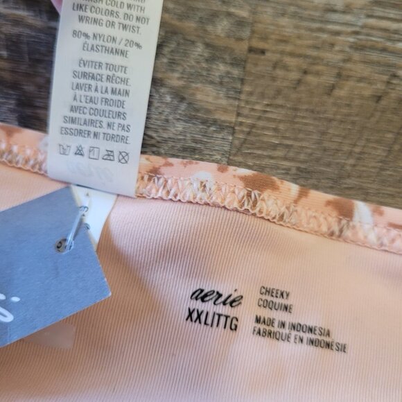 NWT AERIE | Side Tie Cheeky String Floral Bikini Swim Bottom | Sz. XXL - Picture 3 of 5